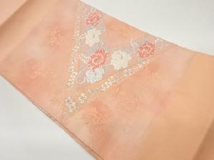 唐織流水に牡丹唐草模様織出し名古屋帯